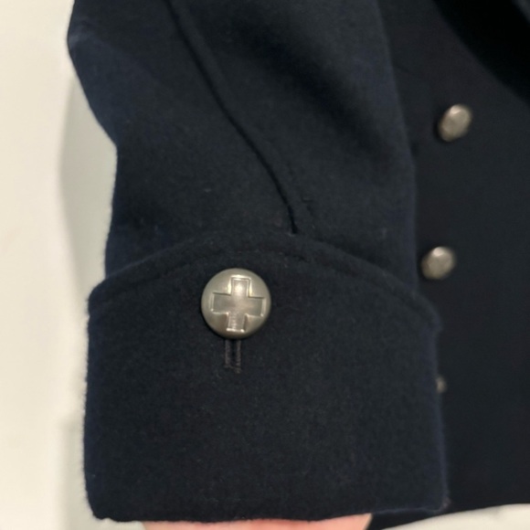 Anthropologie Navy blue Size 2 Double-Breasted Blazer - Picture 5 of 10